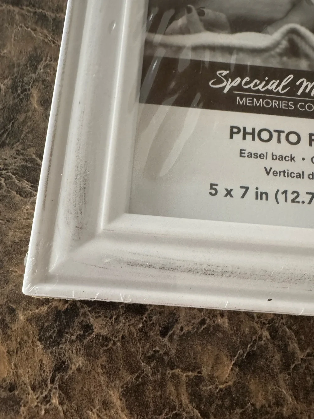 New Whitewashed Arched 5x7 Distressed Picture Frame